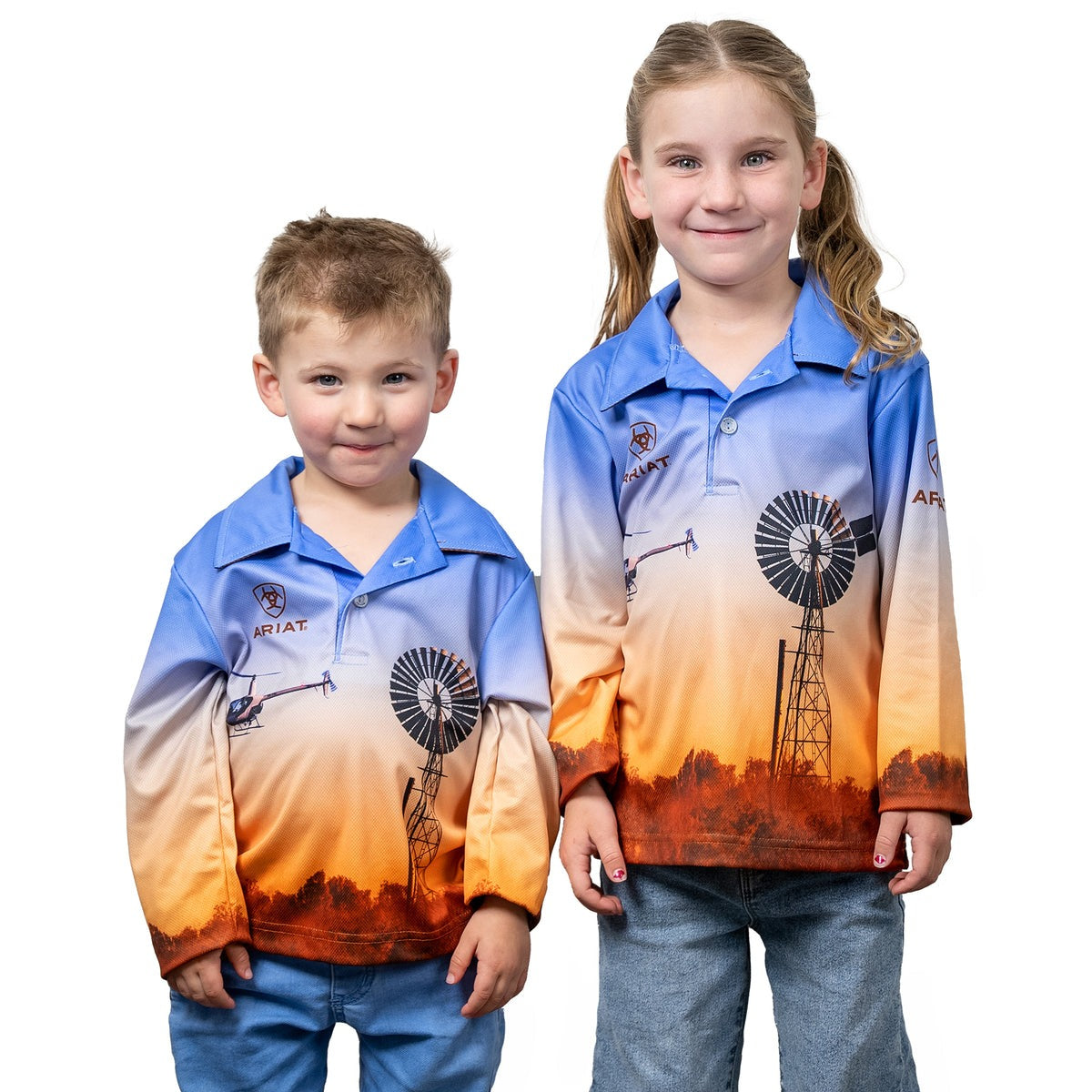 ARIAT KIDS WINDMILL FISHING SHIRT-Ranges Country