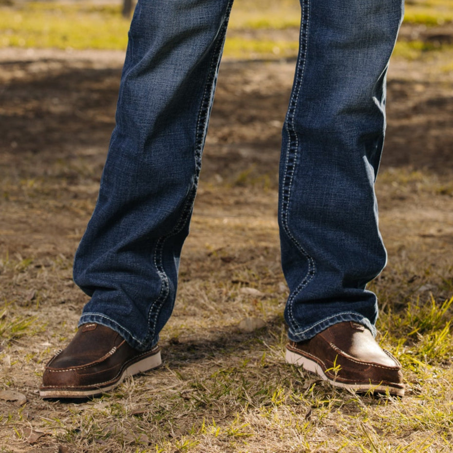 ARIAT MENS BROWN BOMBER CRUISER MOCCASINS