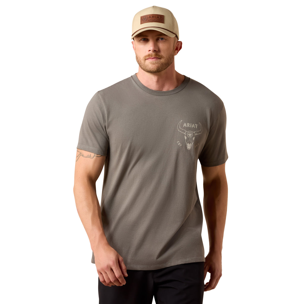 ARIAT MENS DESERT BADGE TRADITION TEE-Ranges Country