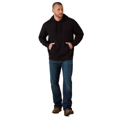 ARIAT MENS EMBOSSED LOGO HOODY