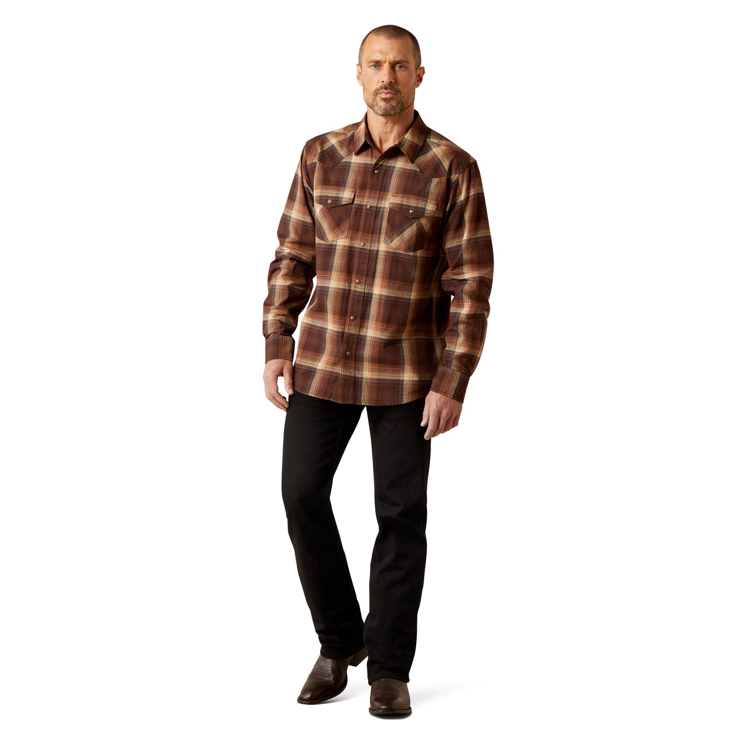 ARIAT MENS HODGES RETRO SNAP SHIRT