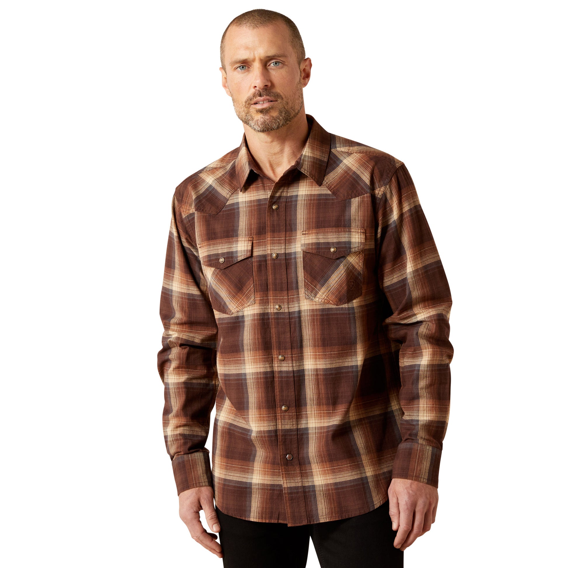 ARIAT MENS HODGES RETRO SNAP SHIRT-Ranges Country