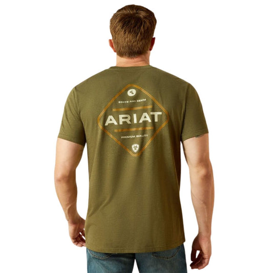 ARIAT MENS ROPED DIAMOND TEE-Ranges Country