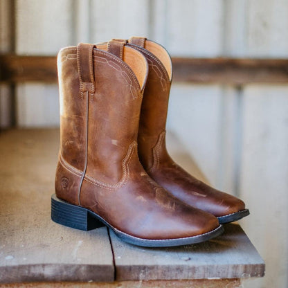 ARIAT MENS ROPER WIDE SQUARE TOE BOOTS