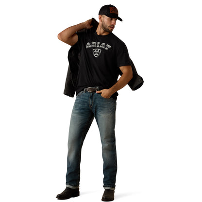 ARIAT MENS STIPPLE HORIZON TEE
