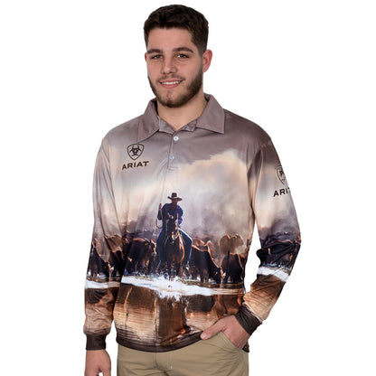 ARIAT MENS WESTERN MUSTER FISHING SHIRT-Ranges Country