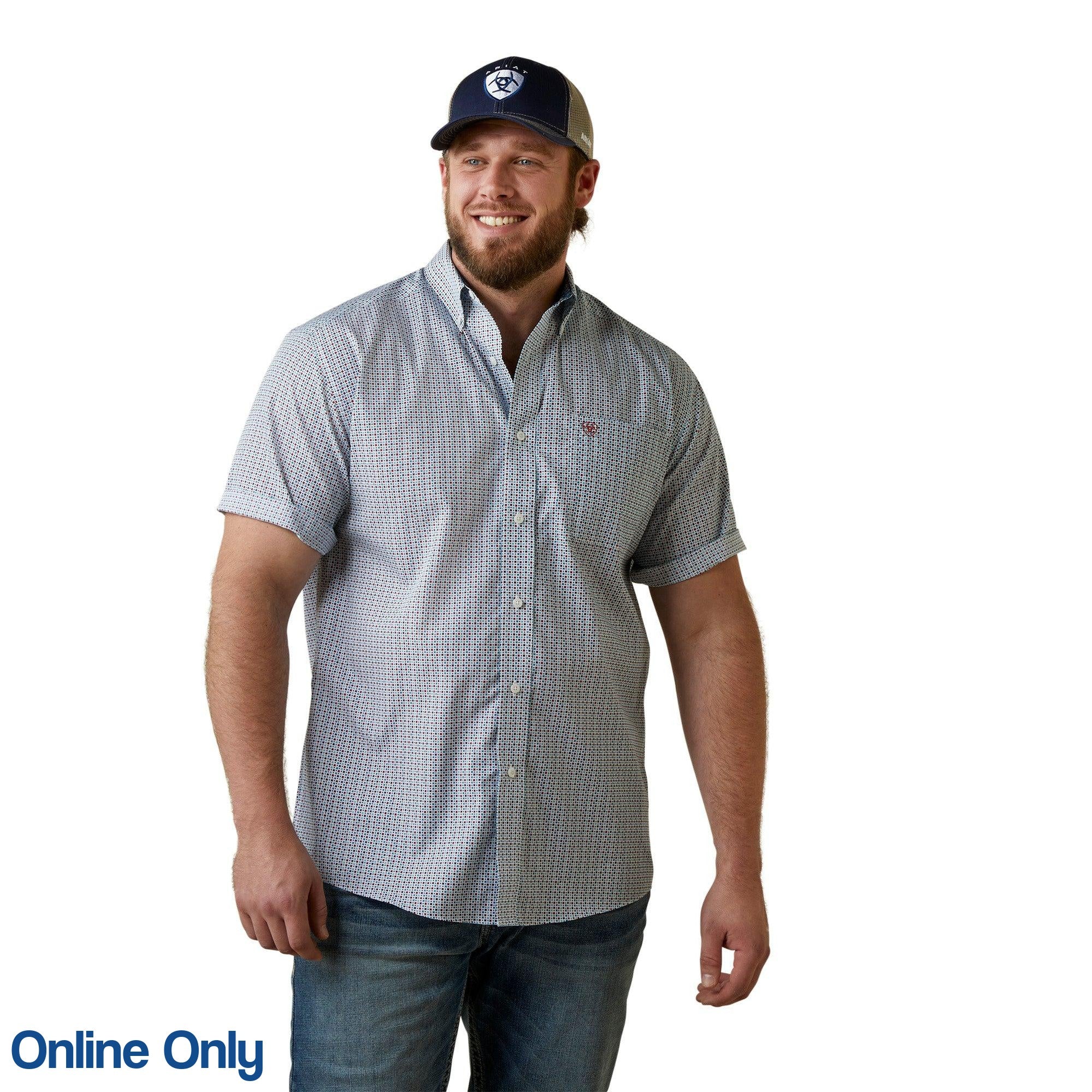 ARIAT MENS WRINKLE FREE ERON CLASSIC SHIRT-Ranges Country