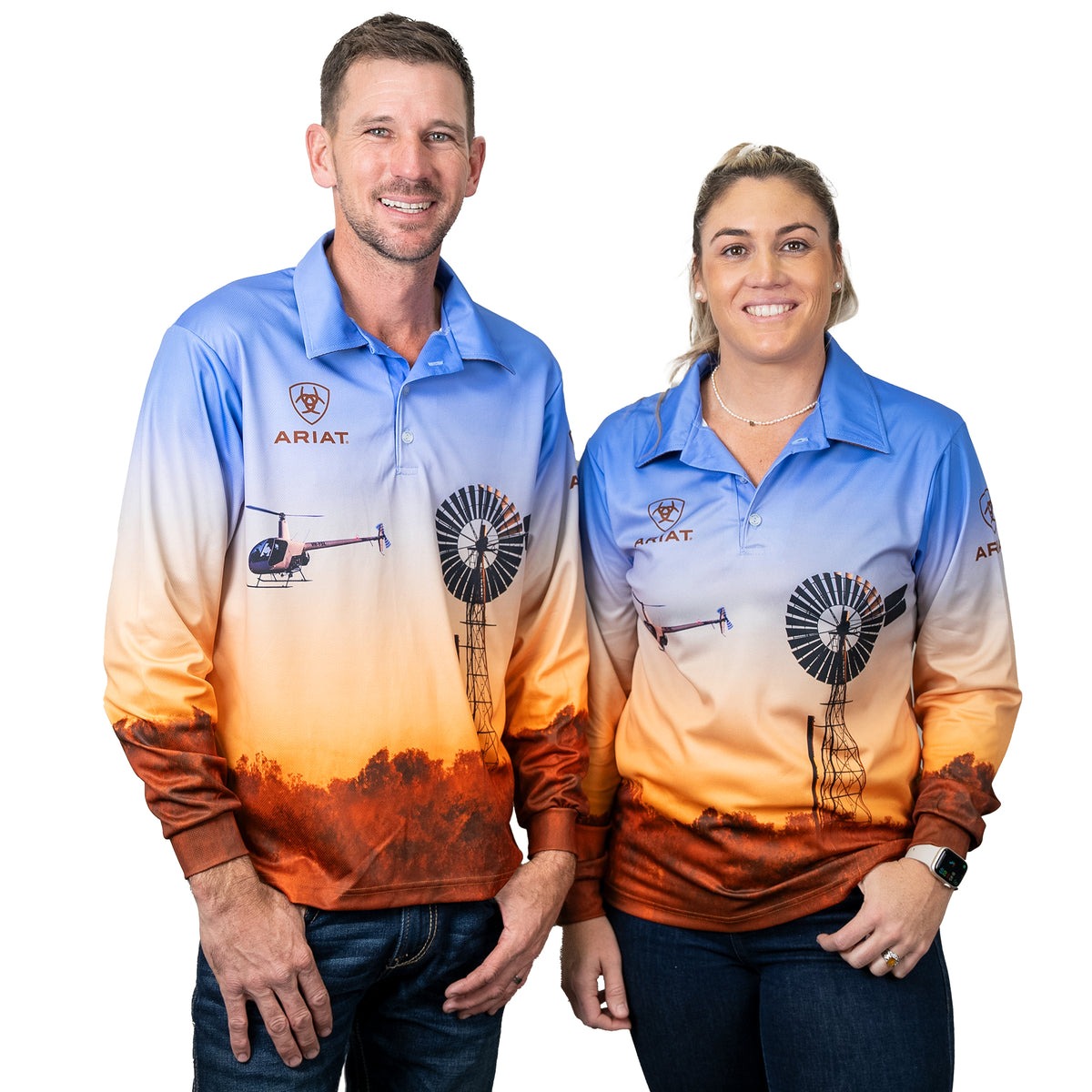 ARIAT UNISEX WINDMILL FISHING SHIRT-Ranges Country