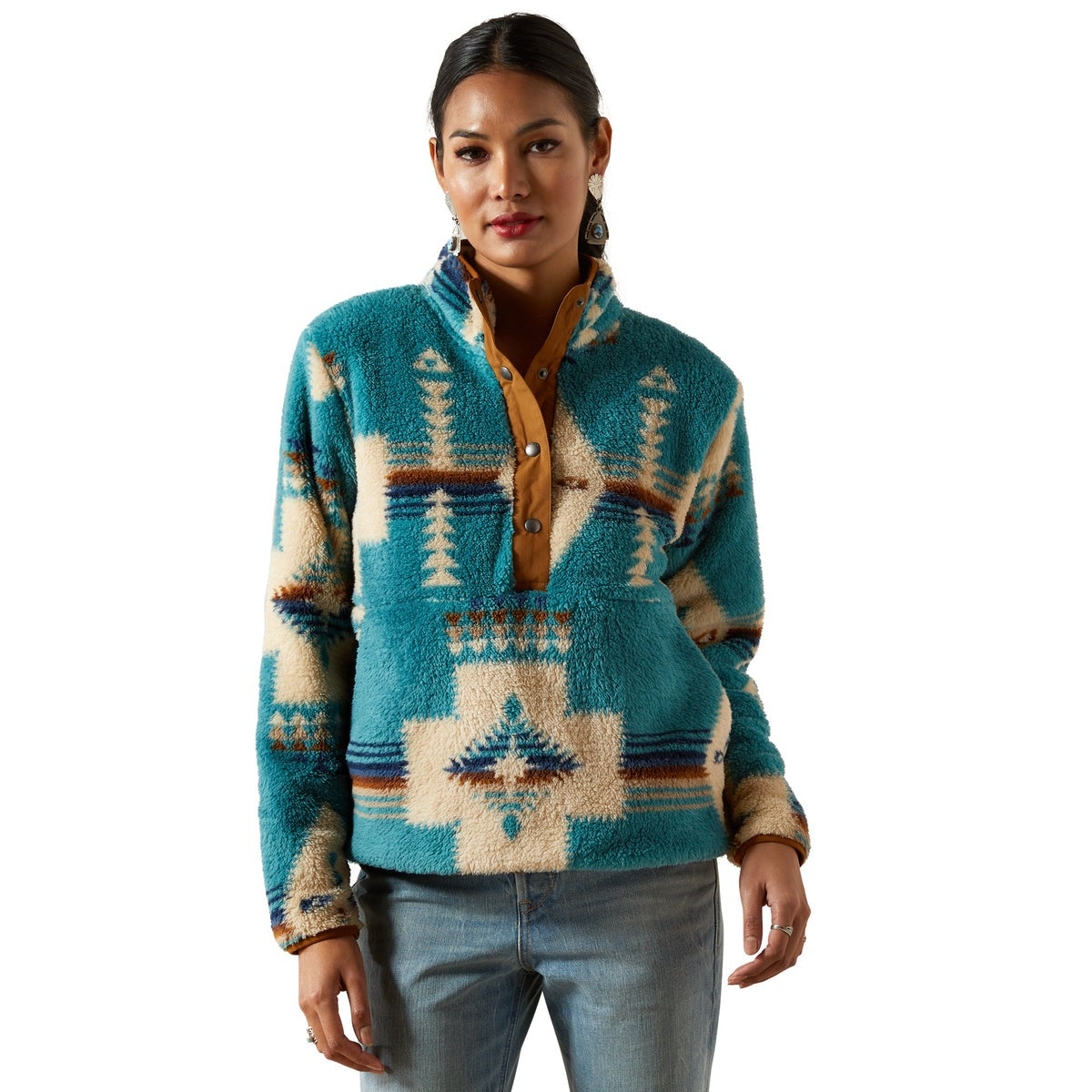 ARIAT WOMENS BERBER SNAP FRONT SWEATSHIRT – Ranges Country