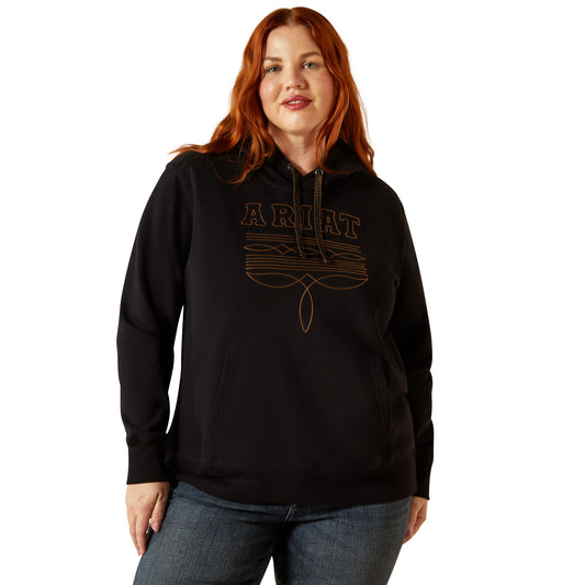 ARIAT WOMENS BOOTED LOGO HOODY-Ranges Country