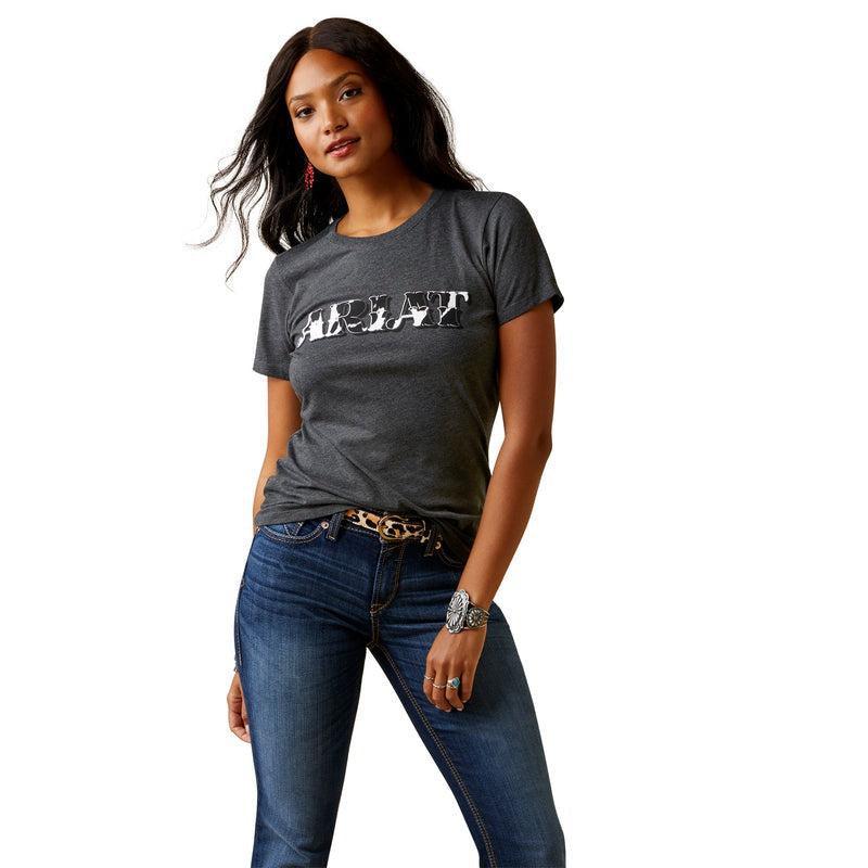 ARIAT WOMENS COW TEE-Ranges Country