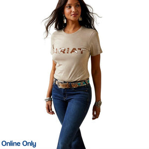 ARIAT WOMENS COW TEE-Ranges Country