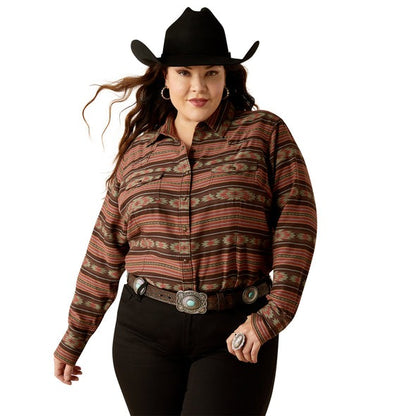 ARIAT WOMENS EVERYDAY WESTERN SERAPE PRINT SHIRT