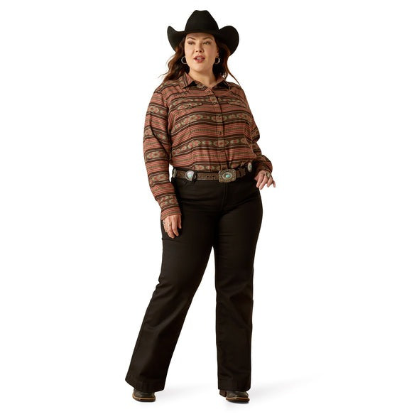 ARIAT WOMENS EVERYDAY WESTERN SERAPE PRINT SHIRT