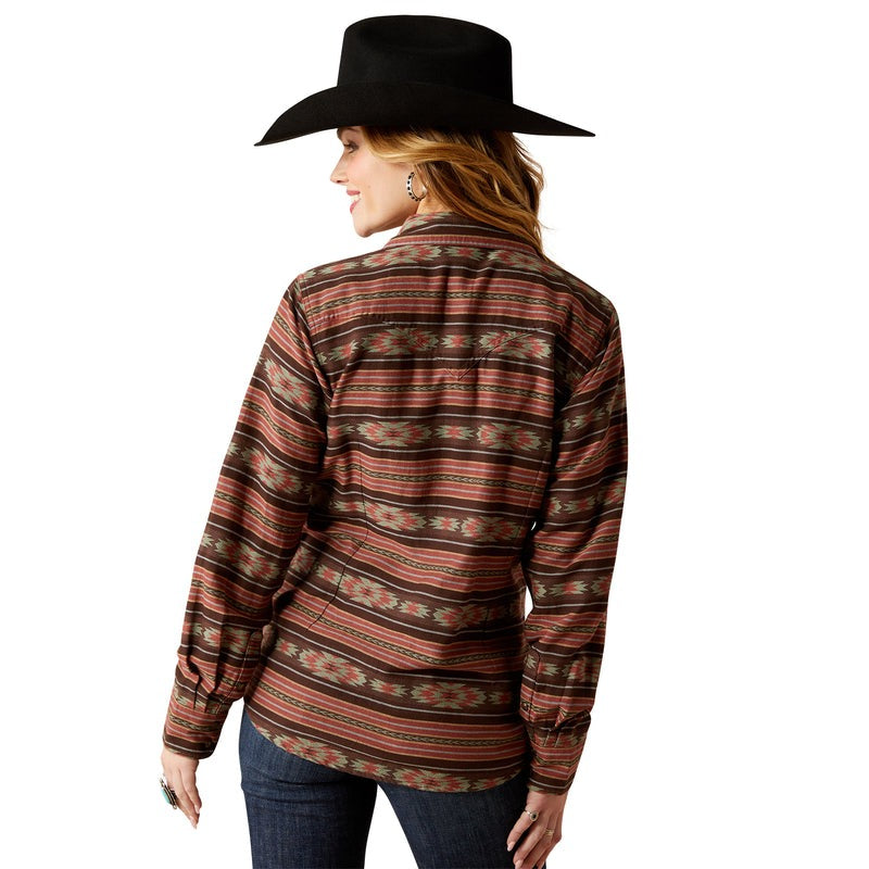 ARIAT WOMENS EVERYDAY WESTERN SERAPE PRINT SHIRT