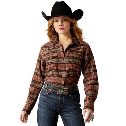 ARIAT WOMENS EVERYDAY WESTERN SERAPE PRINT SHIRT-Ranges Country