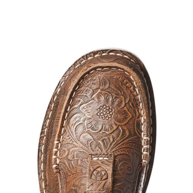ARIAT WOMENS FLORAL EMBOSS CRUISER MOCCASINS