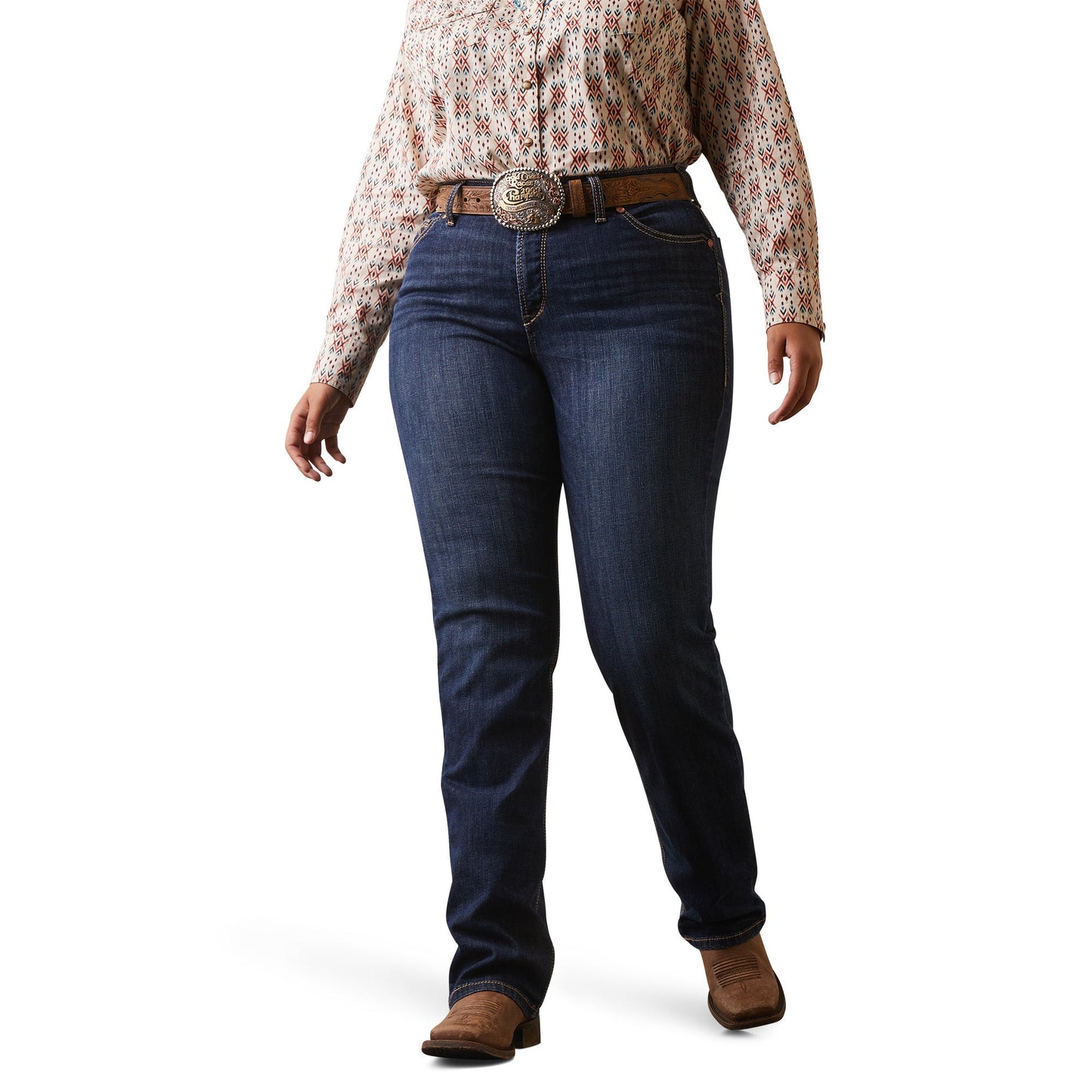 ARIAT WOMENS GRETA PERFECT RISE STRAIGHT LEG JEANS