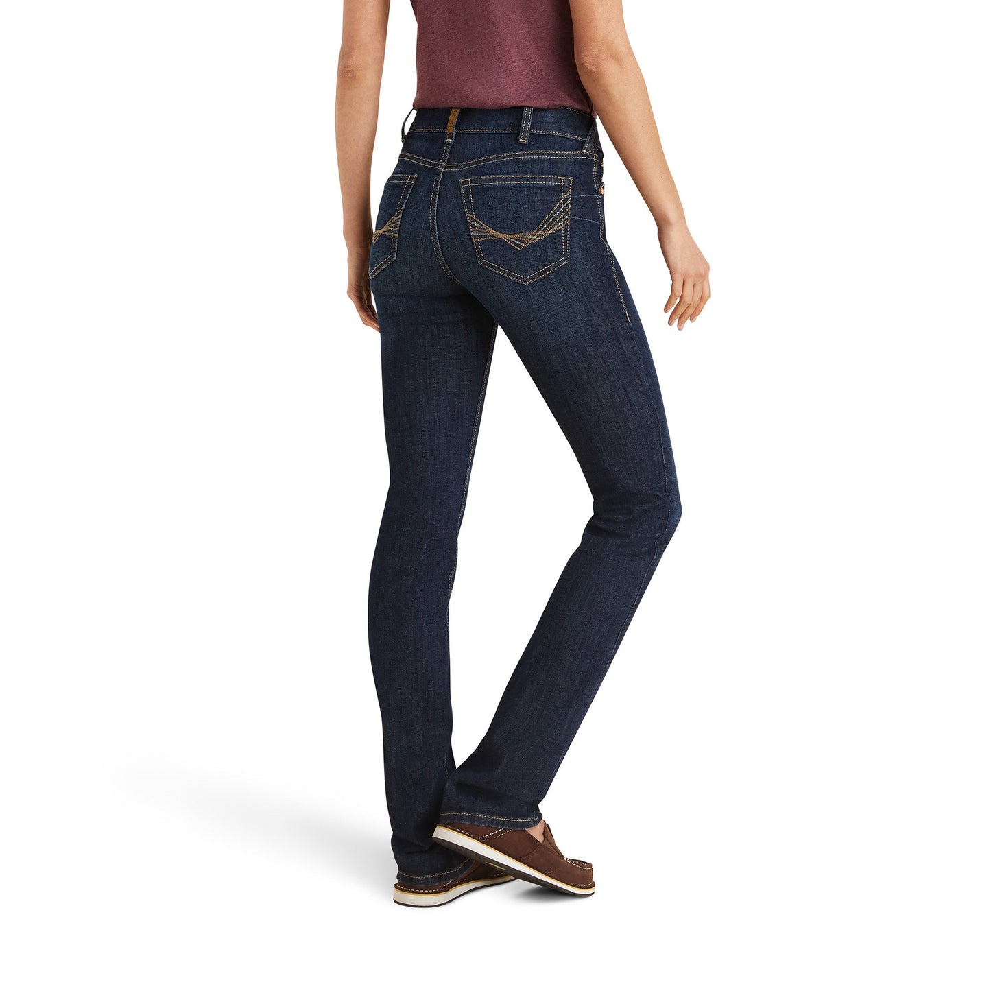 ARIAT WOMENS GRETA PERFECT RISE STRAIGHT LEG JEANS-Ranges Country