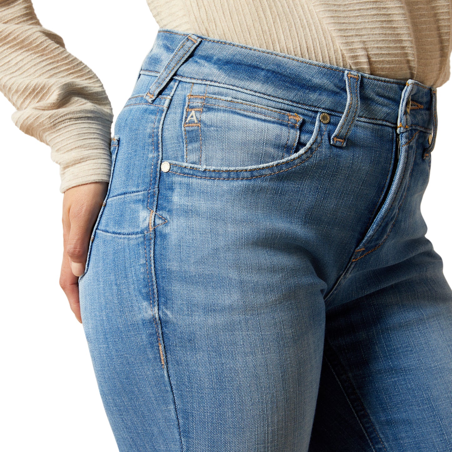 ARIAT WOMENS HIGH RISE BOOT CUT CAMELLIA GLENDALE JEANS