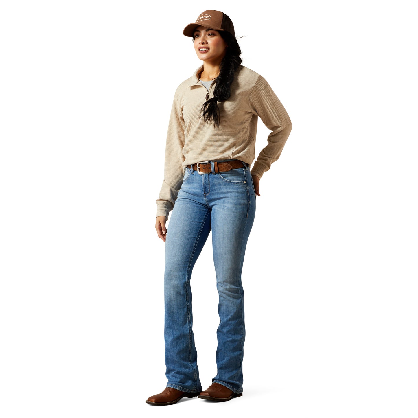 ARIAT WOMENS HIGH RISE BOOT CUT CAMELLIA GLENDALE JEANS