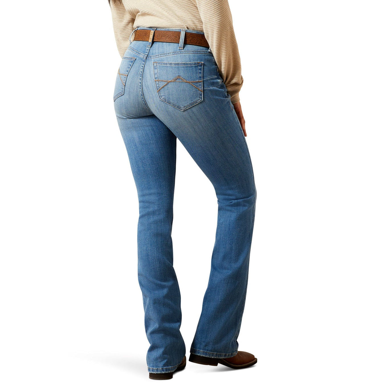 ARIAT WOMENS HIGH RISE BOOT CUT CAMELLIA GLENDALE JEANS-Ranges Country