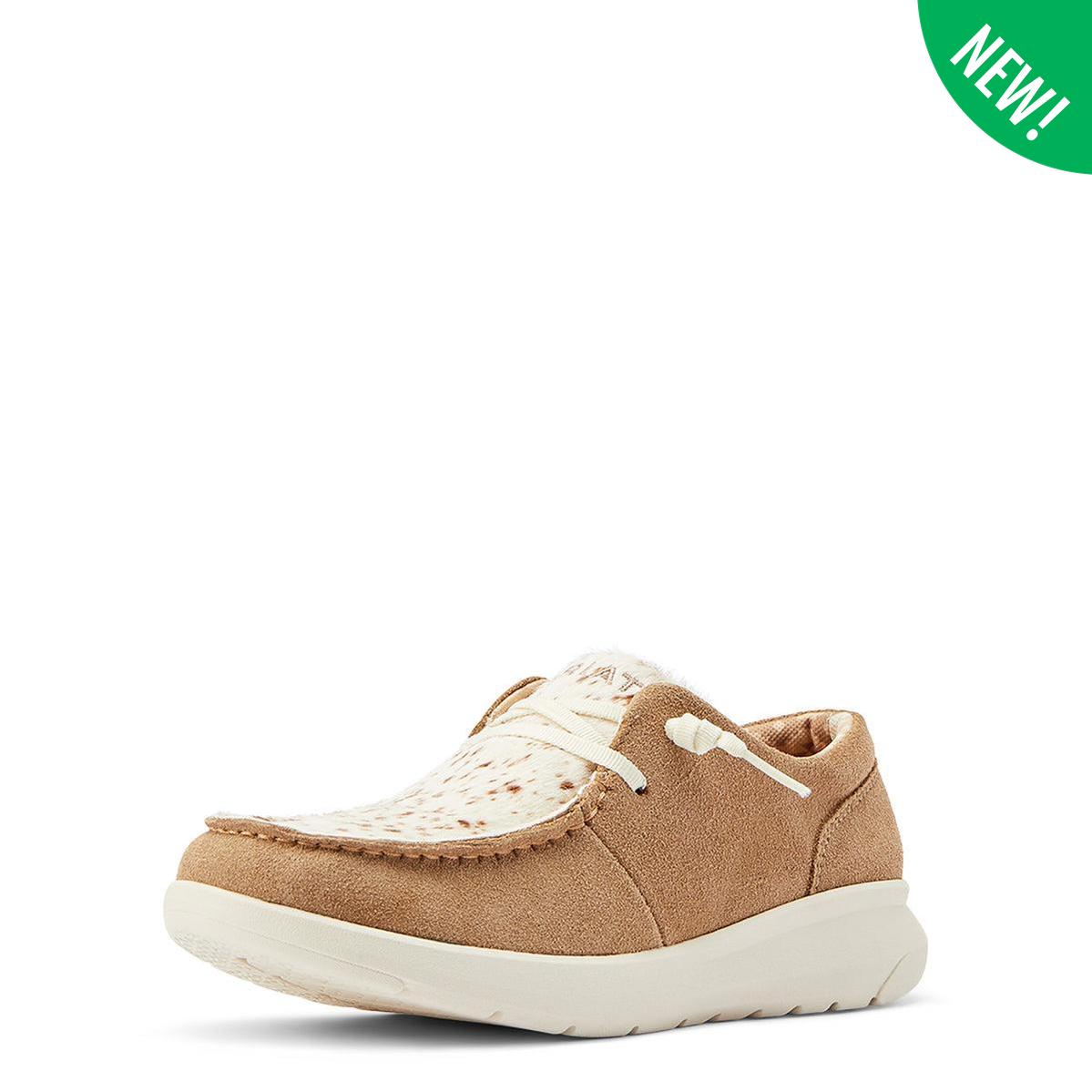 ARIAT WOMENS HILO WALNUT / SPOTTED HAIR ON SHOES-Ranges Country