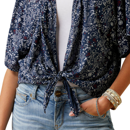 ARIAT WOMENS HOWDY PRINT WRAP