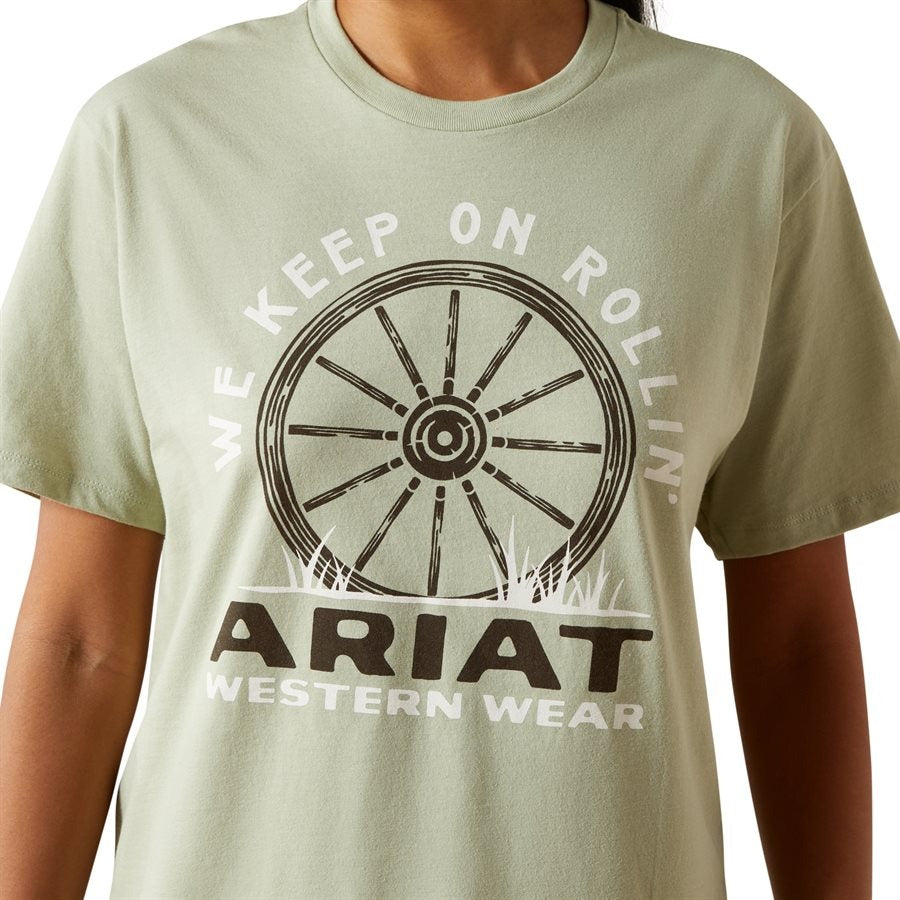 ARIAT WOMENS KEEP ON ROLLIN TEE