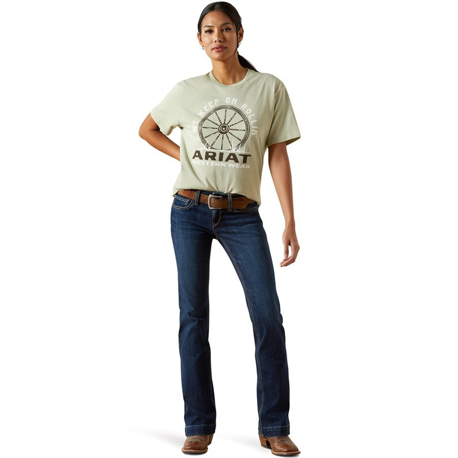 ARIAT WOMENS KEEP ON ROLLIN TEE