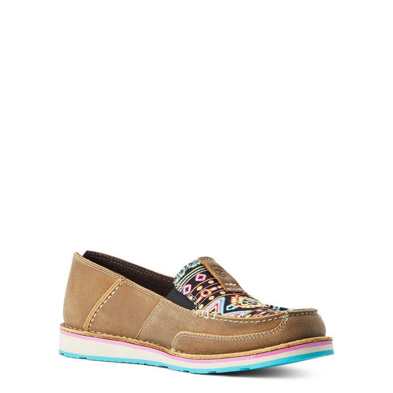 ARIAT WOMENS NEON LIGHTS CRUISER MOCCASINS