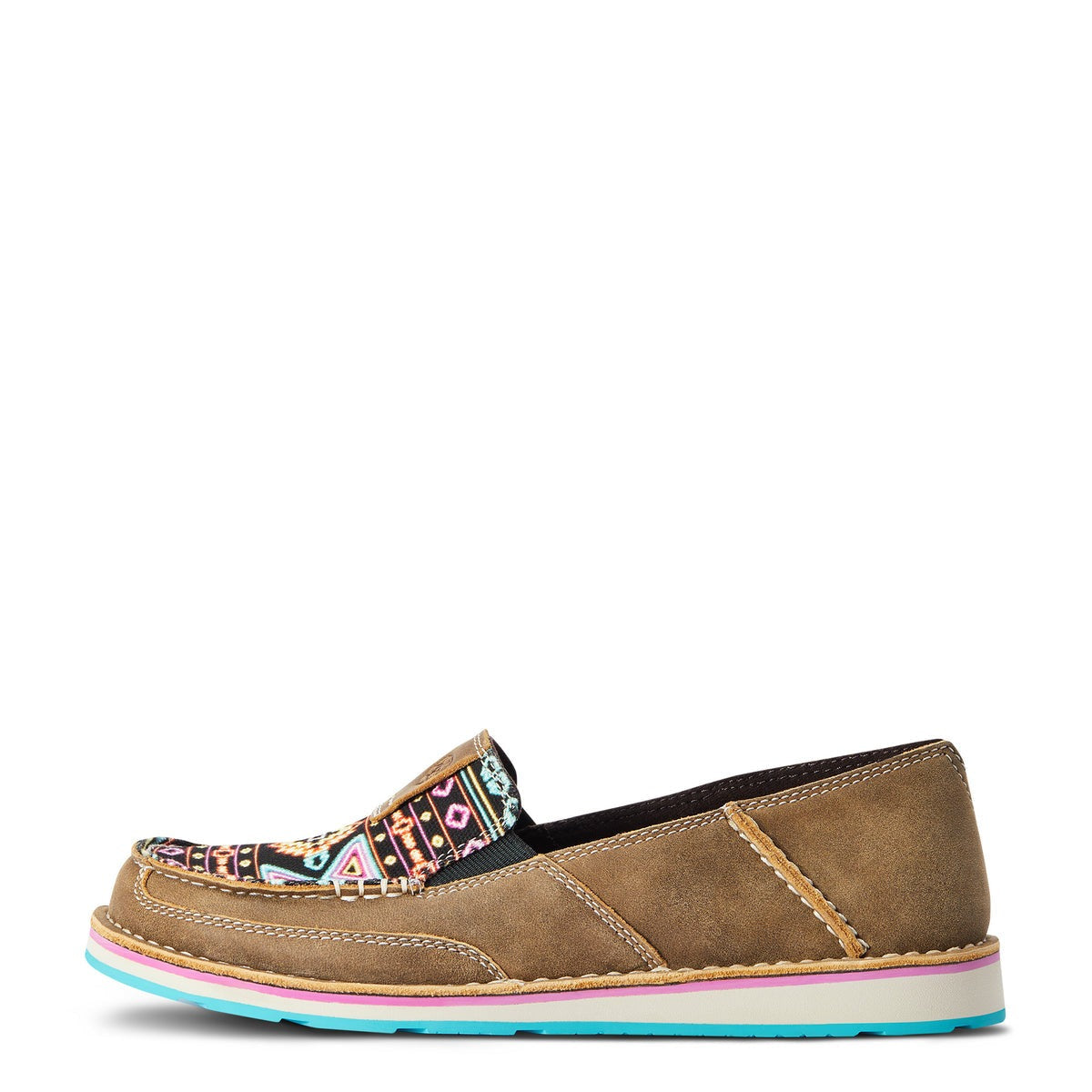 ARIAT WOMENS NEON LIGHTS CRUISER MOCCASINS