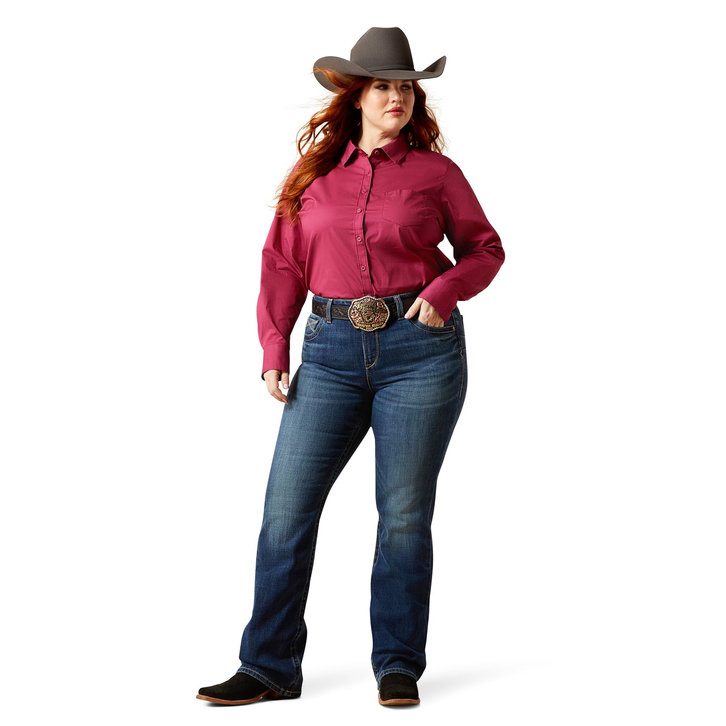 ARIAT WOMENS PERFECT RISE BOOT CUT ADALYNNE BARRYESSA JEANS