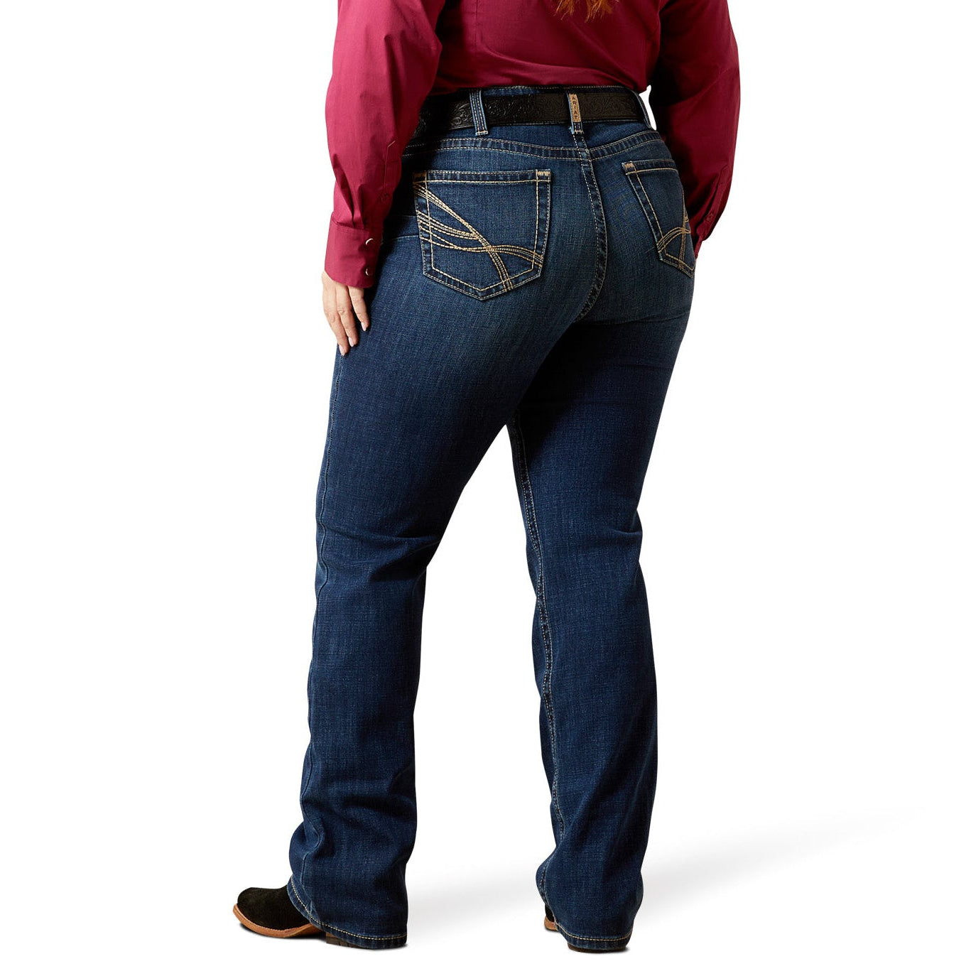 ARIAT WOMENS PERFECT RISE BOOT CUT ADALYNNE BARRYESSA JEANS-Ranges Country