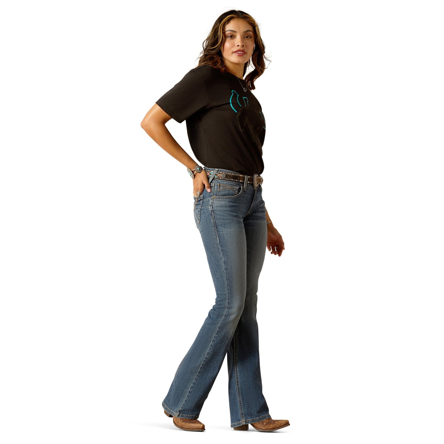 ARIAT WOMENS PERFECT RISE BOOT CUT ELLA TORONTO JEANS