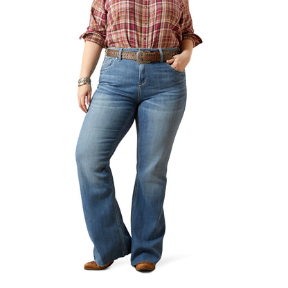 ARIAT WOMENS PERFECT RISE FLARE ANDREA BELFAIRE JEANS