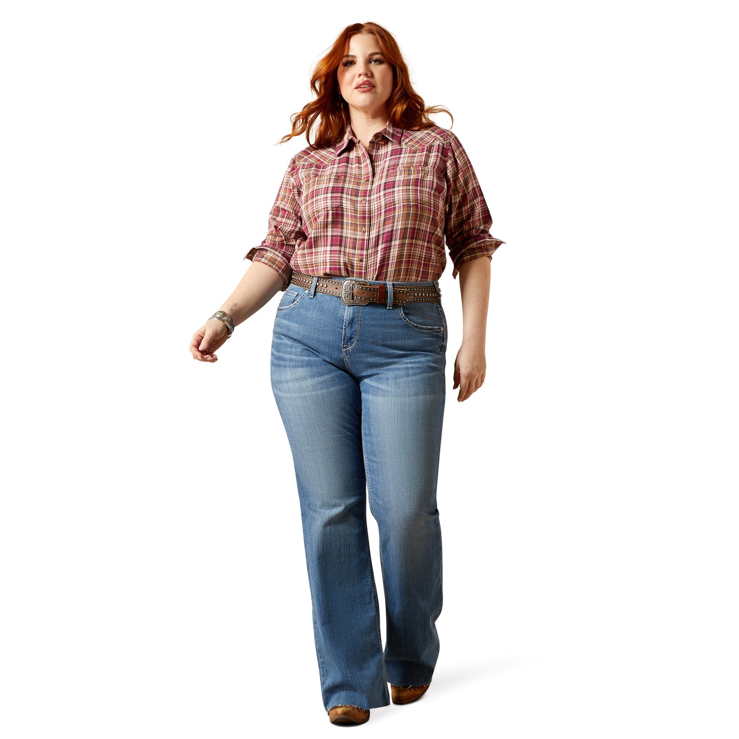 ARIAT WOMENS PERFECT RISE FLARE ANDREA BELFAIRE JEANS