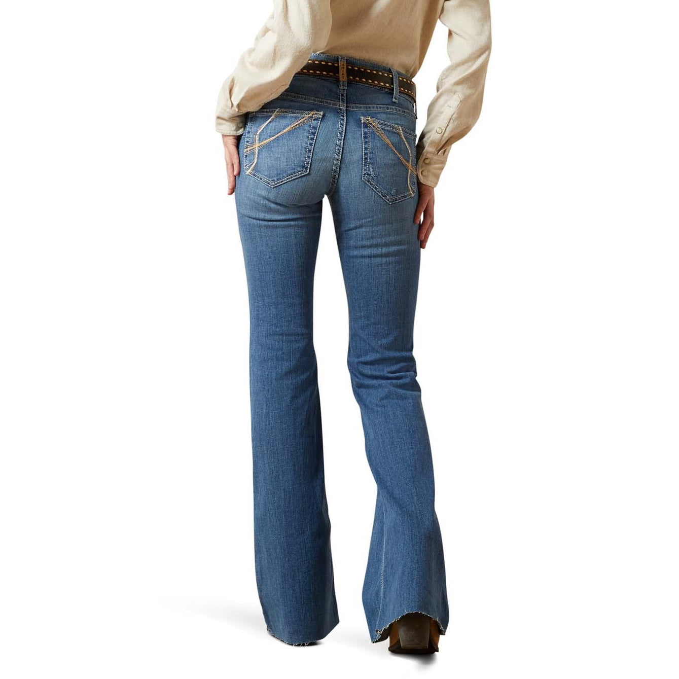 ARIAT WOMENS PERFECT RISE FLARE ANDREA BELFAIRE JEANS-Ranges Country