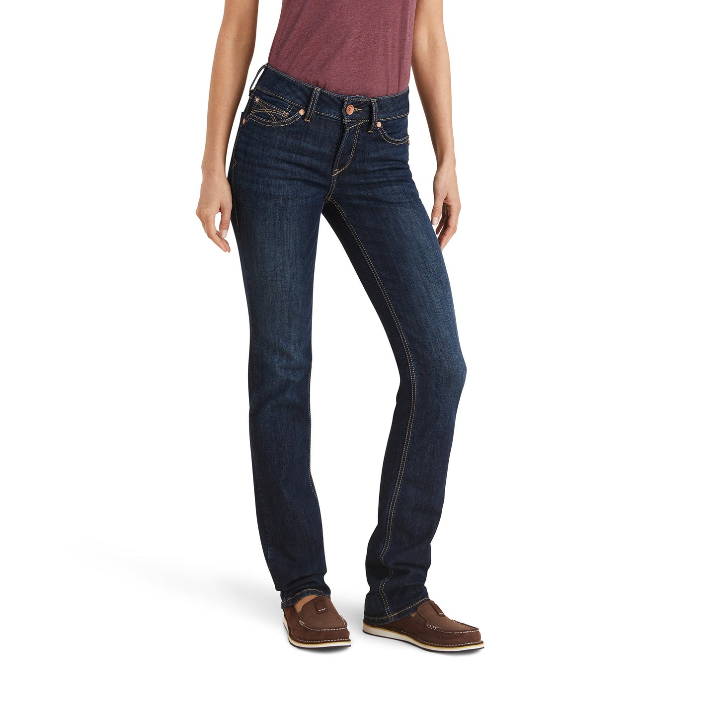 ARIAT WOMENS PERFECT RISE STRAIGHT LEG JEANS (SHORT LEG)