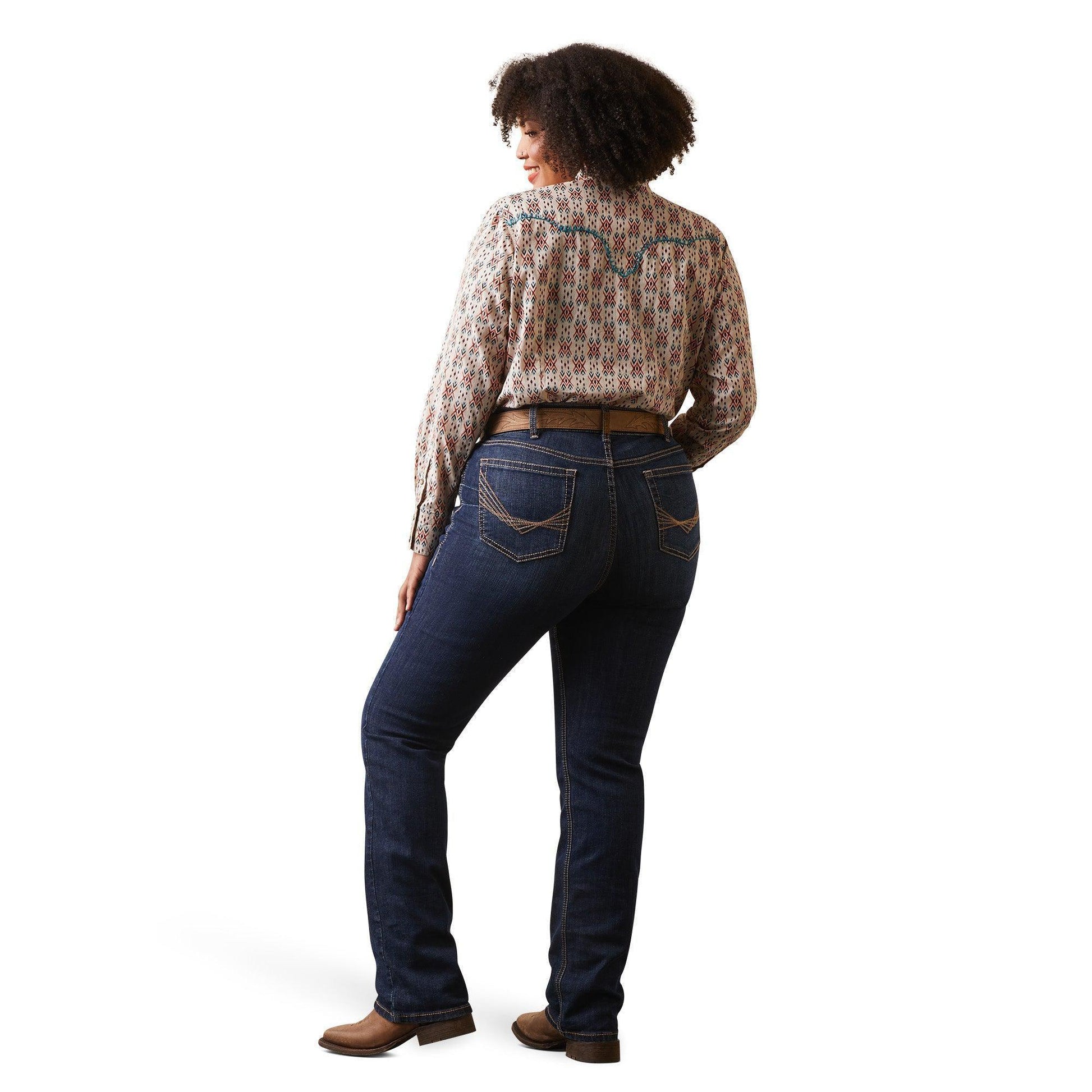 ARIAT WOMENS PERFECT RISE STRAIGHT LEG JEANS (SHORT LEG)-Ranges Country
