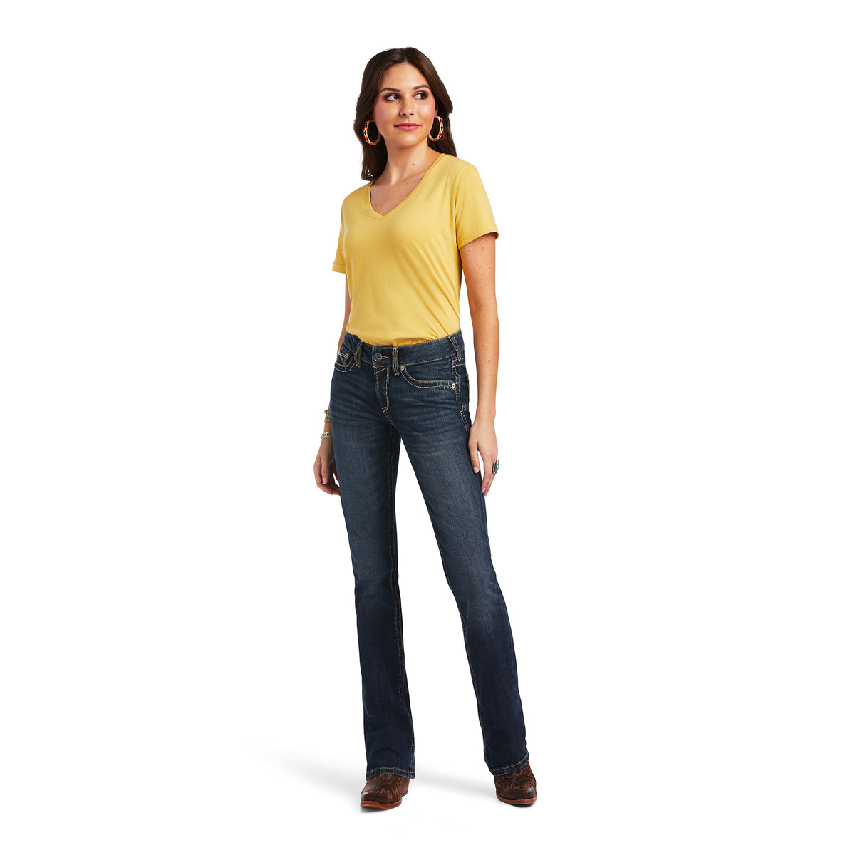 ARIAT WOMENS REAL PERFECT RISE BOOT CUT JEANS