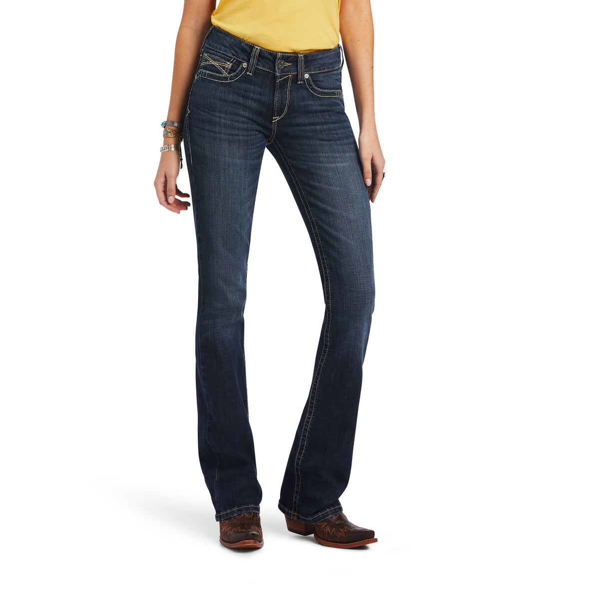 ARIAT WOMENS REAL PERFECT RISE BOOT CUT JEANS