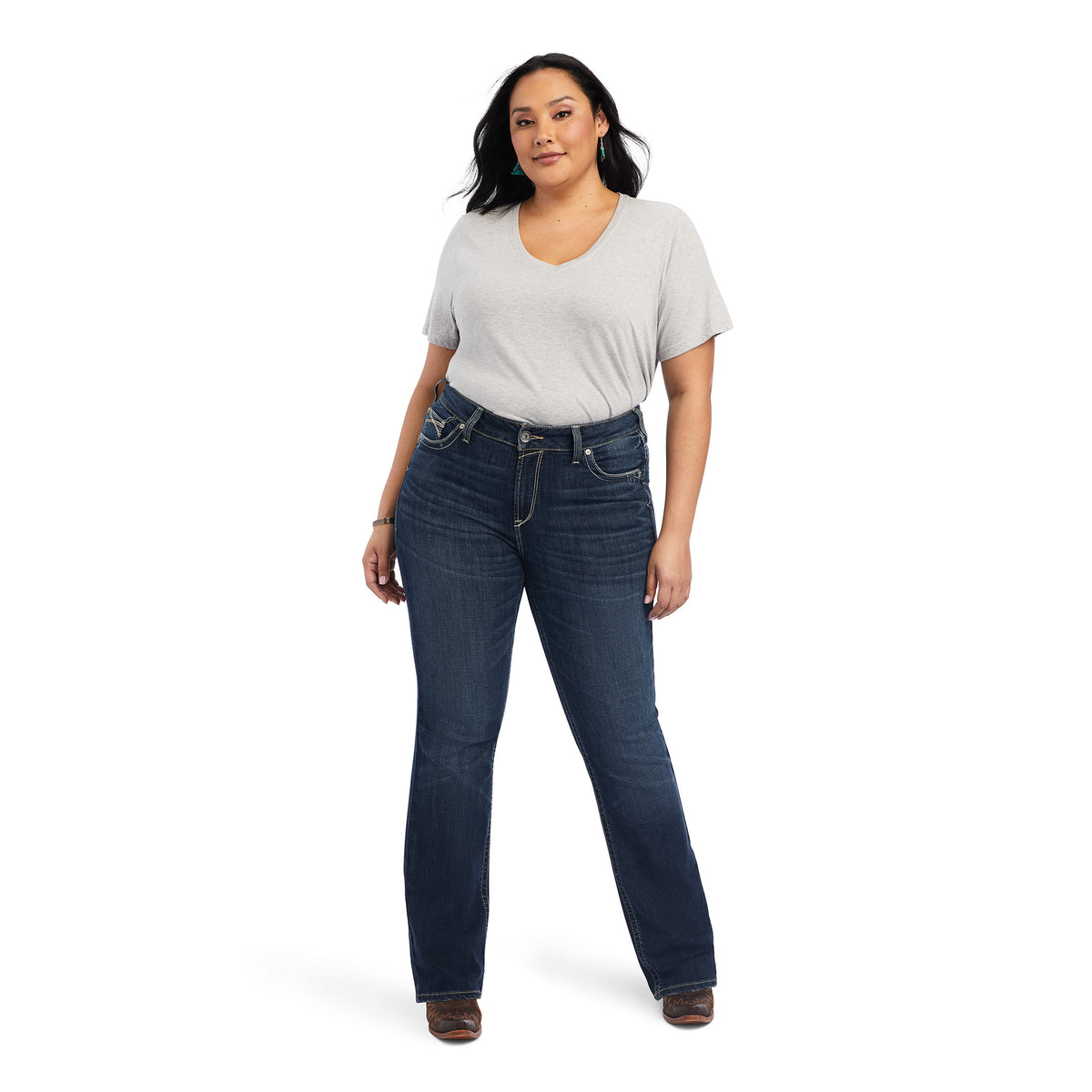 ARIAT WOMENS REAL PERFECT RISE BOOT CUT JEANS
