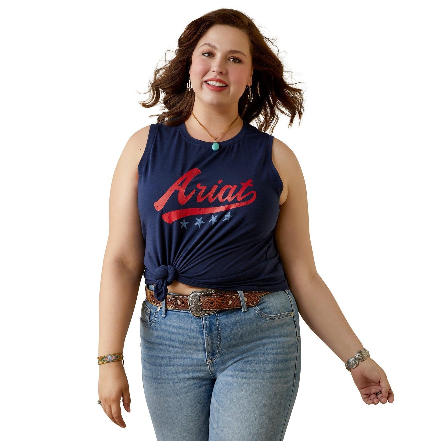 ARIAT WOMENS RETRO SLEEVELESS TANK-Ranges Country