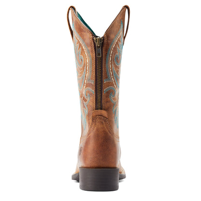 ARIAT WOMENS ROUND UP BACK ZIP BOOTS
