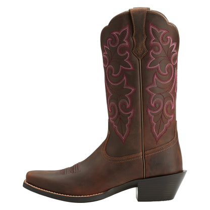 ARIAT WOMENS ROUND UP SQUARE TOE BOOTS