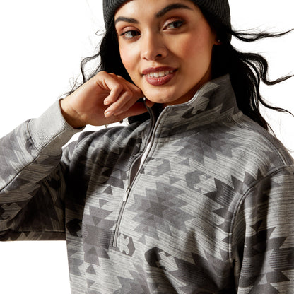 ARIAT WOMENS SIENNA 1/2 ZIP MARBLE SOUTHWEST SWEATSHIRT