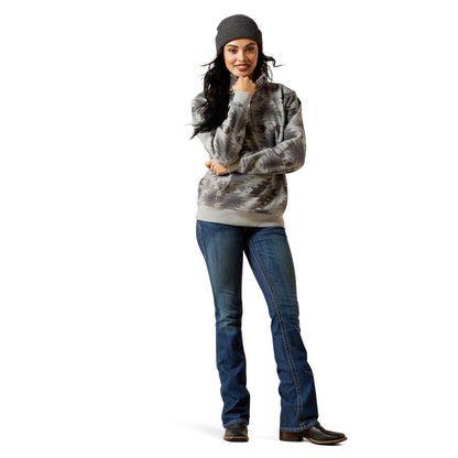 ARIAT WOMENS SIENNA 1/2 ZIP MARBLE SOUTHWEST SWEATSHIRT
