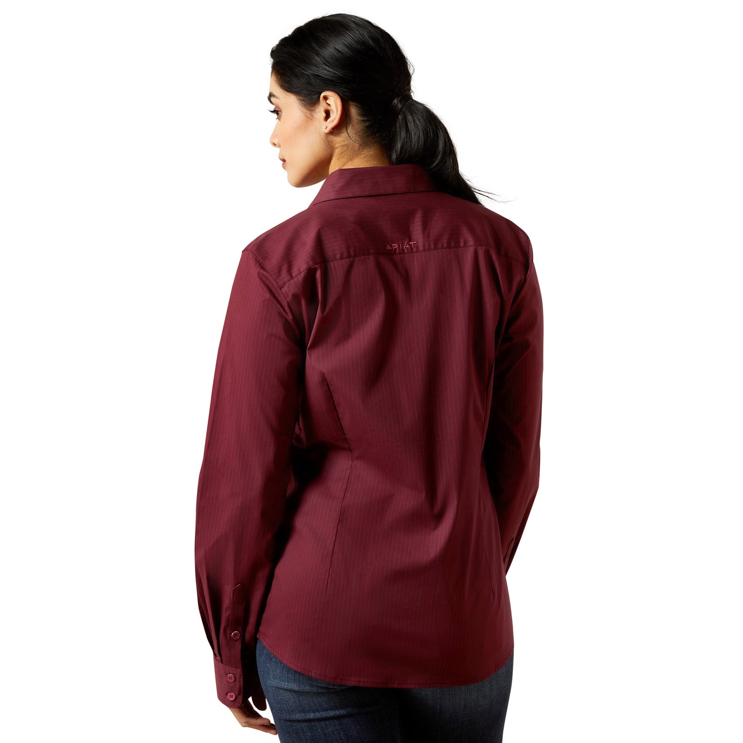ARIAT WOMENS TEAM KIRBY PORT ROYALE STRIPE SHIRT