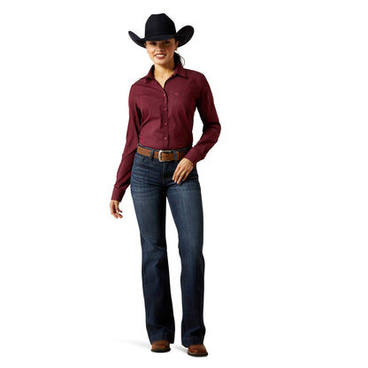 ARIAT WOMENS TEAM KIRBY PORT ROYALE STRIPE SHIRT